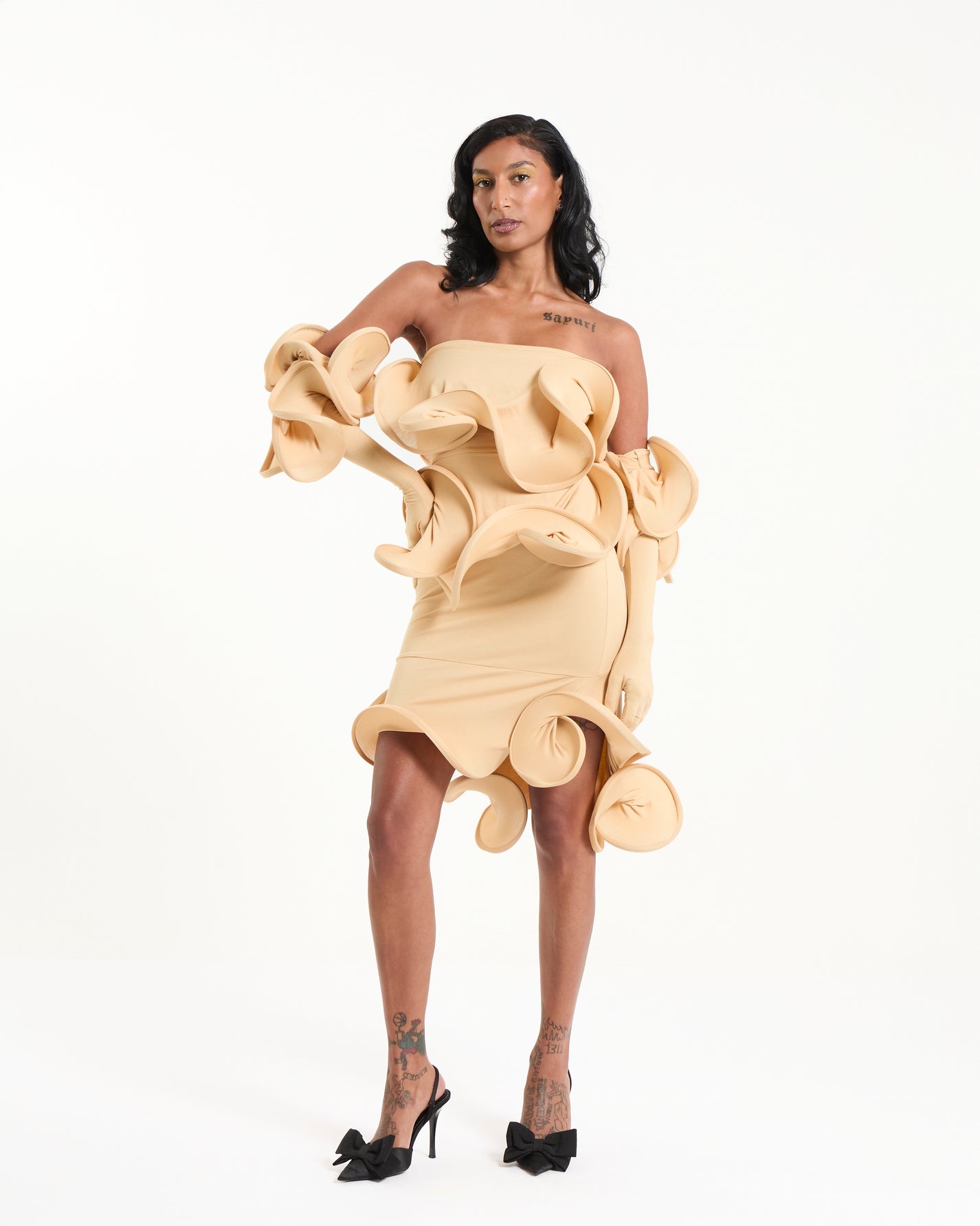 golden dress