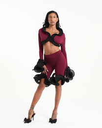 maroon bolero