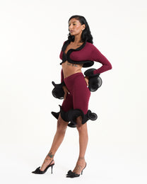 maroon bolero